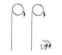 FACULX Sonde de température de viande en acier inoxydable pour thermomètres ThermoPro TP-17 et TP27, capteur de cuisson de rechange de 15 cm pour une surveillance précise des aliments (clip à 3 trous)