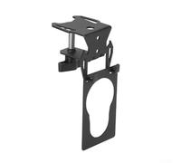 FACULX Support de cartouche de gaz de camping - Pince de table - Économie d'espace - Ouvre-bouteille - Crochet - Compatible avec 2,5 cm d'épaisseur - Construction en fer - Noir (crochet + planche)
