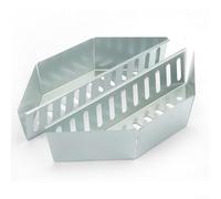 FACULX Support en acier galvanisé pour barbecue de camping en plein air | Panier à charbon de bois galvanisé robuste pour assaisonnement lent et barbecue indirect, outil de barbecue résistant à la