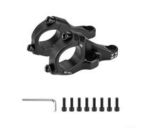 FACULX Tige de montage direct en alliage à double épaulement pour descente | Pour VTT, fourche à double couronne 31,8/35 mm, support de guidon rigide pour freeride pour enduro, pièces noires