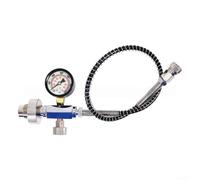 FACULX Tuyau de remplissage de réservoir avec valve G5/8 et ressort de 61 | Kit de jauge de pression de cylindre de plongée avec indice de 6000 PSI et lumineux pour cadran pour une recharge et une