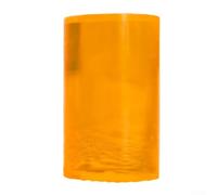 FACULX Virole de rechange solide pour queue de billard - 14 mm de diamètre - Pour queues de billard et snooker - Construction en plastique transparent - Jaune