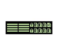 Facynde Accessoires pour Voiture - Autocollant pour Bouton Lumineux de Voiture - Vision - Autocollants fluorescents pour Interrupteur de Porte de fenêtre de Voiture (Vert,