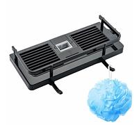 Facynde Étagère à Barres coulissantes | Support de Poteau de réglable sans perçage,Plateau de Caddie de Poteau de Conception de Drainage d'approvisionnement de Stockage de Salle de Bains