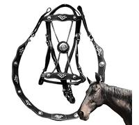 FacynLicols et Longes pour Chevaux | Licol en Cuir PU pour Chevaux avec Plomb - Licols ergonomiques Confortables sans entraves avec Boucle en métal pour stabilité, Concours, entraînement
