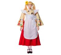 FAD-4U Costume de soubrette japonaise Taisho Kimono romain - Tenue de cosplay japonaise rétro pour Halloween, café de soubrette, performance sur scène