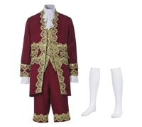 FAD-4U Costume Médiéval Manteau Victorien Pour Homme Style Rococo Steampunk Gothique Prince Manteau Costume Mariage invités Makeup Party