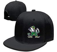 Fadah University of Notre Dame Fighting Irish Custom Unisex Adjustable 3D Baseball Snapback Hip Hop Cap Hat Black Black(Small)