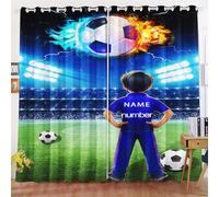 Fadaing Lot de 2 rideaux opaques et occultants - Avec œillets - Personnalisés - Pour enfants garçons - 100 x 140 cm (l x h) - 50 x 140 cm x 2,1 cm