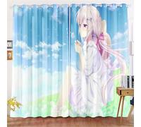 Fadaing Rideaux occultants Anime Girls Fantasy - Rideaux opaques - Filles de dessins animés manga japonais - Rideau occultant pour chambre à coucher chambre d'enfant - 100 x 140 cm (l x H) - 50 x 140