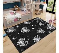 Fadaing Tapis à poils courts en toile d'araignée - 80 x 160 cm - Lavable - Antidérapant - Intérieur - Motif coloré 3D - Pour chambre à coucher - Pour filles, garçons, enfants, petits et grands