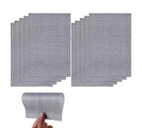 Fadbuds 10 pièces Patchs de Réparation pour Moustiquaire, Grille Grillage Métallique Filtre Anti Insecte Mesh Maille Anti-Moustique Tissu Adhésif en Fibre de Verre pour Portes Fenêtres (130 x 180 mm)