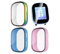 Fadbudss 3 Pièces Coque pour Xplora X6 Play, Protection Écran PC Dur Matériel Ultra Mince HD Résistant Bumper Housse Anti-Rayures Accessoires avec Verre Trempé 9H Compatible avec Kids Smartwatch Case