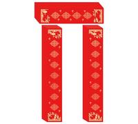 Fadcaer - 10 Ensembles de Parchemins de la Fête du Printemps Chinois, Couplets Vierges de la Fête du Printemps, 136x23cm Papier Xuan Rouge, Chunlian pour le Nouvel An Chinois, Riz pour la Calligraphie