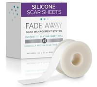 Fade Away Fade Away Scars - Rouleau de feuilles de silicone originales pour cicatrices - Taille personnalisée de qualité médicale - Feuilles de silicone efficaces pour cicatrices, bandes et patchs