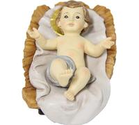 FADEDA 2 x Enfant Jésus avec barreaux/Hauteur : 10 cm/Peint à la Main/Figurines de crèche détaillées décoration de Table de Noël Accessoires de crèche