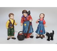 FADEDA 5X Figurines - Hansel et Gretel en polyrésine, peintes à la main - Deko Hansel et Gretel Deko Figurines de jardin - Figurines de jardin. Hauteur : 7 cm