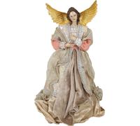 FADEDA Ange avec robe en tissu, rose / Hauteur:28 cm / peint à la main / Figurines de crèche détaillées - Noël Table Décoration Accessoires de crèche