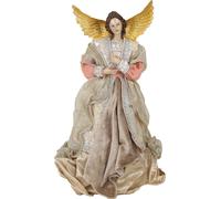 FADEDA Ange avec robe en tissu, rose / Hauteur:35 cm / peint à la main / Figurines de crèche détaillées - Noël Table Décoration Accessoires de crèche