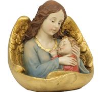 FADEDA Ange gardien avec garçon / Hauteur:11 cm / peint à la main / Figurines de crèche détaillées - Noël Décoration de table Accessoires de crèche