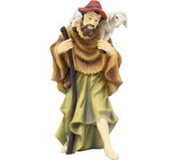 FADEDA Berger avec bâton / hauteur:19 cm / peint à la main / figurines de crèche détaillées - Noël Table Décoration Accessoires de crèche