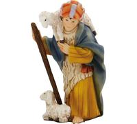 FADEDA Berger avec mouton / hauteur:9 cm / peint à la main / figurines de crèche détaillées - Noël Table Décoration Accessoires de crèche