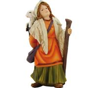 FADEDA Bergère et mouton / Hauteur:11 cm / peint à la main / Figurines de crèche détaillées - Noël Table Décoration Accessoires de crèche