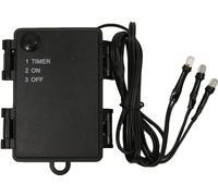 FADEDA Boîte à piles pour 3 piles AA ON/OFF/minuterie avec 3 LED/hauteur : 9 cm/peinte/figurines de crèche détaillées - Décoration de table de Noël