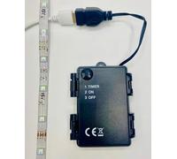 FADEDA Boîte à piles pour 3 piles AA, ON/OFF/minuterie/port USB/hauteur : 9 cm/peintes à la main Figurines de crèche détaillées - Décoration de table de Noël Accessoires de crèche