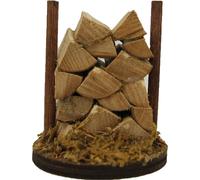 FADEDA Bûche / Hauteur:5 cm / Peinte à la main / Figurines de crèche détaillées - Noël Table Décoration Accessoires de crèche