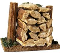 FADEDA Bûche petite / Hauteur:4 cm / Peinte à la main / Figurines de crèche détaillées - Noël Table Décoration Accessoires de crèche