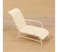 FADEDA Chaise longue, blanche / hauteur:7 cm / peinte à la main / figurines de crèche détaillées - Noël Table Décoration Accessoires de crèche