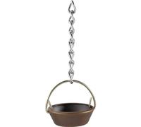 FADEDA Chaudière en cuivre avec chaîne, LxlxH en mm : 15x15x20. Pour crèches, miniatures, hobby et modélisme, accessoires pour maisons de poupées et trains miniatures.