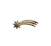 FADEDA Étoile en bois dorée faite à la main, ampoule réf. 53570, LxlxH en mm : 150x50x15. Pour crèches, miniatures, hobby et modélisme, accessoires pour maisons de poupées et trains miniatures.