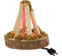 FADEDA Feu de camp Bûcher, LED / hauteur:4 cm / peint à la main / figurines de crèche détaillées - Noël Table Décoration Accessoires de crèche