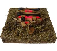 FADEDA Feu de camp, bûches, LED / hauteur:6,5 cm / FABRIQUÉ EN ALLEMAGNE / figurines de crèche détaillées - Noël Table Décoration Accessoires de crèche
