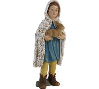 FADEDA Figurine de crèche avec lapin - Hauteur : 11 cm - Peinte à la main - Décoration de table de Noël