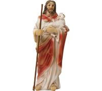 FADEDA Figurine de la Passion : Jésus le Bon Pasteur / hauteur:5 cm / peint à la main / figurines de crèche détaillées - Noël Table Décoration Accessoires de crèche