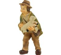 FADEDA Garçon berger avec agneau / Hauteur:10 cm / peint à la main / Figurines de crèche détaillées - Noël Table Décoration Accessoires de crèche