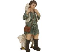FADEDA Garçon berger avec mouton / Hauteur:100 cm / peint à la main / figurines de crèche détaillées - Noël Table Décoration Accessoires crèche