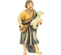 FADEDA JOK : Berger avec mouton / hauteur:12 cm / peint à la main / figurines de crèche détaillées - Noël Table Décoration Accessoires de crèche