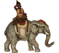 FADEDA JOK : éléphant avec cavalier / hauteur:12 cm / peint à la main / figurines de crèche détaillées - Noël Table Décoration Accessoires de crèche