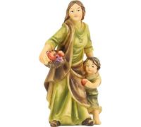 FADEDA JOK : Femme de Chambre avec Enfant/Hauteur : 8 cm/Peinte à la Main/Figurines de crèche détaillées décoration de Table de Noël Accessoires de crèche
