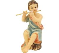 FADEDA JOK : Musicien Assis avec flûte/Hauteur : 5 cm/Peint à la Main/Figurines détaillées de la crèche décoration de Table de Noël Accessoires de la crèche