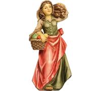 FADEDA JOK : Servante avec fagot de bois / hauteur:8 cm / peinte à la main / figurines de crèche détaillées - Noël Table Décoration Accessoires de crèche