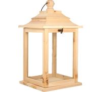 FADEDA Lanterne en bois naturel, sans éclairage, grande / hauteur:51 cm / peinte à la main / figurines de crèche détaillées - Noël Table Décoration Accessoires de crèche