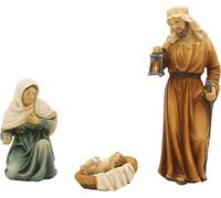 FADEDA Lot de 3 figurines orientales Sainte Famille - Hauteur : 0 cm - Peintes à la main - Décoration de table de Noël