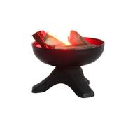 FADEDA Pot à feu avec lumière LED vacillante en 3,5V, LxlxH en mm : 35x35x25. Pour les crèches, les miniatures, les loisirs et le modélisme, les accessoires de maisons de poupées et les trains miniatu