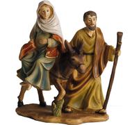 FADEDA Quête de l'auberge / hauteur:14 cm / peint à la main / figurines de crèche détaillées - Noël Table Décoration Accessoires de crèche