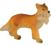 FADEDA Renard avec proie / Hauteur:3 cm / peint à la main / figurines de crèche détaillées - Noël Table Décoration Accessoires de crèche